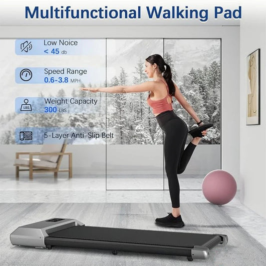 300lbs Treadmill for Home 2.5HP Treadmills Walking Pad LCD Digital Data Display 2in1 Walking Running Fitness Exercise Machine.