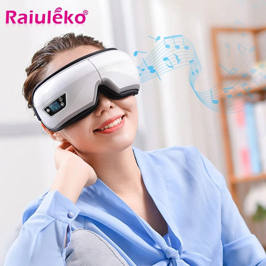 6D Smart Eye Massager Vibration Airbag Compress Eye Care Instrument Bluetooth Music Eye Massage Glasses Eye Relax Fatigue.