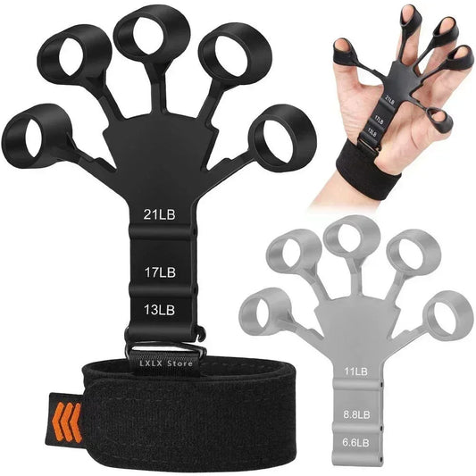 Hand Grip Strengthener Physical Tools Guitar Finger Trainer Training and Exercise Gym 6th Level Resistance Gripster Expander.
